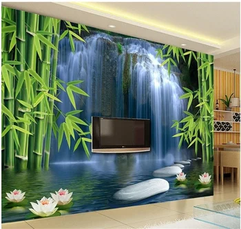 beibehang abstraktných de parede 3d Nový štýl 3D maľby, TV joj, hodvábnej látky bambusu vody tapety 3d moderno stenu papier