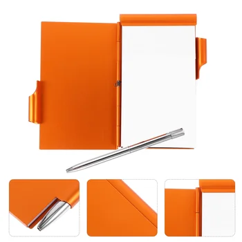 Drapákové Notebook Malý Poznámkový Blok Držiteľ Napísať Podložky Tearable Kovu, Papiera Vestník Prípade Office