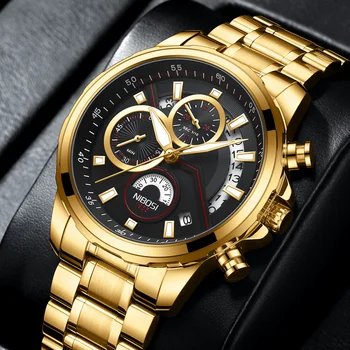 NIBOSI 2023 Luxusné Mužov náramkové hodinky Svetelný Chronograf Šport Muž Hodinky Vodotesné Vojenské Quartz Muž Hodiny Relogio Masculino