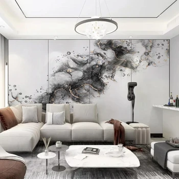 3D Tapety Čínsky Minimalistický výtvarná Koncepcia Čierny Atrament Maľovanie nástenná maľba na Papier, Spálne, Obývacia Izba, TV joj, Steny Výzdoba