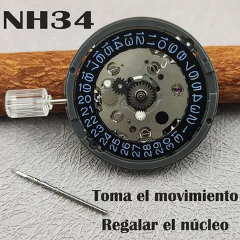 Reemplazo de Accesorios de Reloj Masculino de Calendario Černoch de 9 Puntos Del Movimiento Nh34 Importado Originál