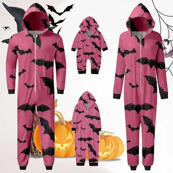 2023 Kombinézach Rodiny Zodpovedajúce Pyžamo Nastaviť Dospelých, Deti Baby Remienky Halloween Party Oblečenie Voľné Sleepwear Rodiny Vzhľad Pyžamá
