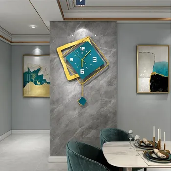 Veľké Svetlo Luxusné Nástenné Hodiny Moderná Obývacia Izba Nordic Minimalistický Domáce Dekorácie Módne Závesné Tvorivé Stenu Hodiny