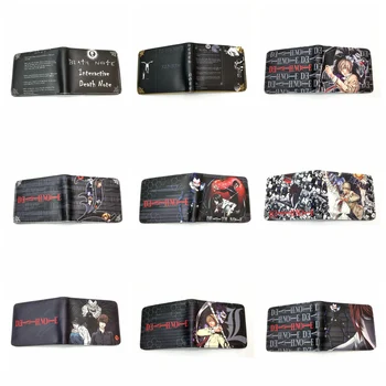 Death Note Light Yagami Bifold Peňaženky Muži Ženy Mince Peňaženky, Kreditné ID Držiteľov Karty Zipp Kabelku