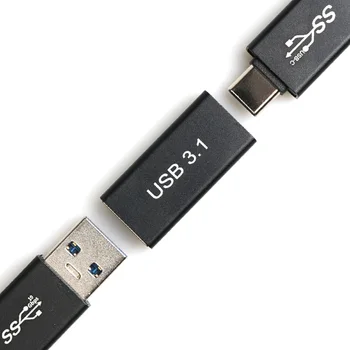 1Pc USB 3.0 Spojka Samica na USB Typu C Ženské Adaptér 10Gbps Super Rýchlosť USB3.0 Typ-C Pripojenia Zariadenia Extender Konvertor