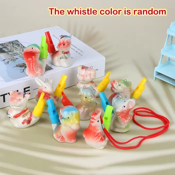 Roztomilý Vonkajšie Športové Tím Whistle detská Hračka, Farebné Kresby Keramické Dvanásť Zverokruhu Whistle Vodného Vtáka Hudobný Nástroj