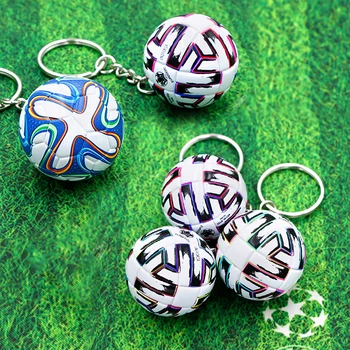 1PC PU futbal Kožené Keyring 3D Športy, Futbal, kľúčenky Suveníry pre Mužov Futbalových Fanúšikov Keychain Prívesok Priateľ Dary