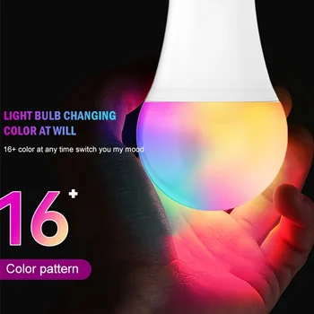 1pc Inteligentné Diaľkové Ovládanie Svetelný zdroj RGB 16 Farebné Svetlá E27 Dekorácie Interiéru Svetlá 5W Bliká Funkcie Použiteľné Na 2 Roky