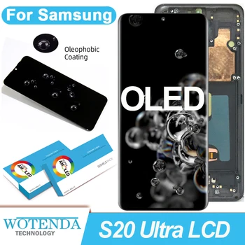OLED Displej pre Samsung Galaxy S20 Ultra LCD, Dotykový Displej Opravy Dielov, SM-G988, SM-G988U