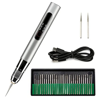 1 Nastavte Elektrické Rytie Pero SB Nabíjateľná Mini Brúsenie Pero Bezdrôtový Rycí Nástroj, A