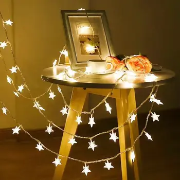 Hviezda Víla String Led Svetlá USB Veniec, Vianočné Dekorácie Nový Rok Svadobné Krytý Vianočné Dekorácie pre Domov Navidad