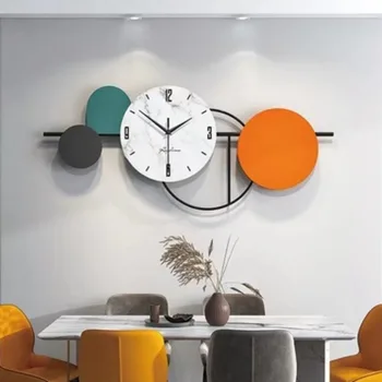 Nordic Dizajn Hodiny Nástenné Závesné Obývacia Izba Minimalistický Kolo Hodinky Tichý Domov Jedinečným Spôsobom Big Reloj De Porovnanie Domova