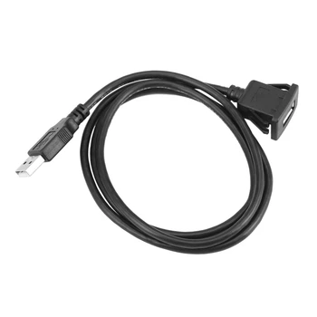 5X Auto Prístrojovej Doske Flush Mount USB Mužov a Žien Zásuvky Panel Rozšírenie Kábel 1M