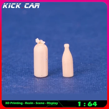 Kickcar 1/64 Model Ventil Fľaše Bezfarebný živice Modelu Auta Scény Garáž Príslušenstvo Hračky, Dekorácie