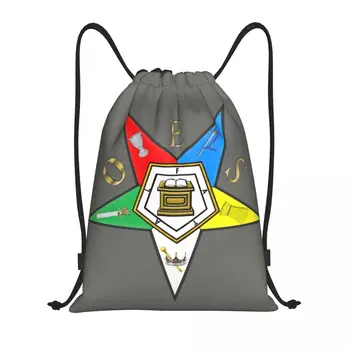 Vlastné Východnej Star Logo Freemason Šnúrkou Batoh Tašky Ženy Muži Ľahký Telocvični Športové Sackpack Vrecia pre Cestovanie