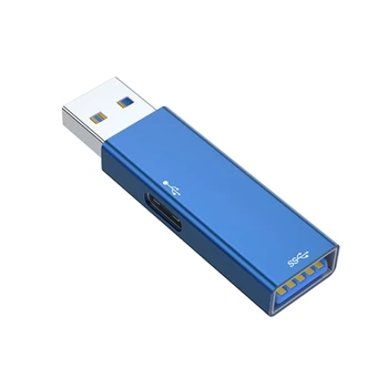 3-Port Usb Rozbočovač USB na USB3.0/Type C Splitter Adaptér pre Notebook Hliníkovej Zliatiny Nabíjanie a Dátové Transfe