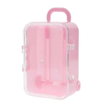 Pink mini roller cestovný kufor candy box osobnosti kreatívne svadobné koláčiky box batožiny vozíka prípade candy hračka úložný box