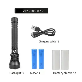 USB Led Baterka, Nabíjateľnú Baterku, Silný Taktické Flash, Zoom Lov Svetlo, Vodotesný, Baterka