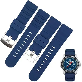 Kompatibilné s Rumero Timeband 24mm mužov fluoro gumy príslušenstvo hodinky Vodotesné gumy sledovať band
