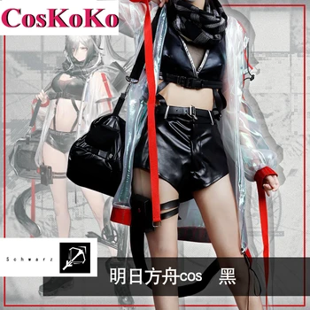 【Prispôsobené] Vyzýva CosKoKo Schwarz Anime Cosplay Hra Arknights Kostým Šesť Hviezda Sniper Combat Uniform Halloween Úlohu Hrať Oblečenie Nové