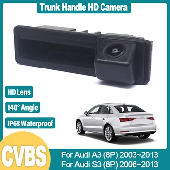 CCD HD Fisheye parkovacia Kamera Pre Audi A3 (8P) S3 (8P) 2003~2013 Kufri Rukoväť Reverznej Parkovanie Monitor Nočné Videnie