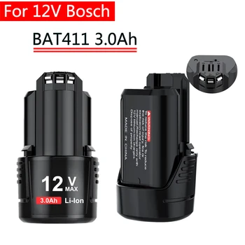Bosch 12V 3000mAh BAT411 Náhradné Batérie Bosch 12V Batéria pre BOSCH BAT412A BAT413A D-70745GOP 2607336013 2607336014 PS20-2