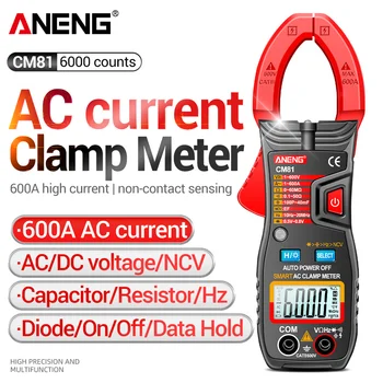 ANENG CM80/CM81 Digitálny Multimeter NCV Digitálne Ammeter Kliešte Dióda Teploty Kapacita Frekvencia Ammeter Vysokou Presnosťou
