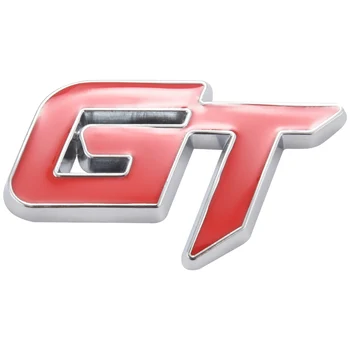 3d Gt Logo Auta Nálepku Módne Auto Dekor Nálepka Pre Ford Mustang Zamerať 2 3 Fiesta Ranger Mondeo Mk2 Červená+Strieborná