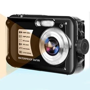 1080P FHD Digitálny Fotoaparát 16X Zoom 2,7 Palca Podvodná Kamera 10 FT Podvodná Samospúšť, Detekcia Tváre pre Šnorchlovanie Dovolenku