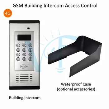 4G GSM Bezdrôtové Audio Non-visual Byt Intercom Otvárač Dverí Automatické Brány Vstupu Prístupový Systém S Kovovou Rainproof Prípade