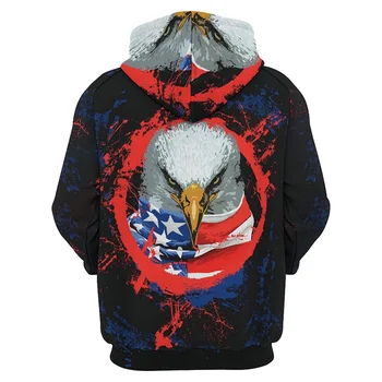 Amerika Eagle Grafickým Kapucňou Mužov Oblečenie 3D Hawk Znak Vytlačené Nové v Hoodies Ženy Harajuku Módne y2k Pulóver s Kapucňou Hoody