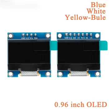2 KS 0.96 Palcový OLED Displej LCD Displeja Modul Biela/Modrá/Žltá-Modrá 128X64 I2C IIC Seri Al 12864 Obrazovke Rada pre Arduino