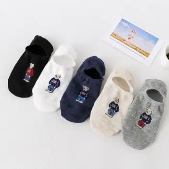 Japonský Unisex Bavlna Non-slip Papuče Ponožky Cartoon Mužov Loď Ponožky kórejský Štýl Bežné Ponožky pančuchový tovar Uprostred Trubice pančuchový tovar
