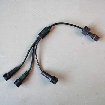 2 Pin Nepremokavé DC Napájací Kábel 1 Mužov a 3 Ženy Y Rozdeľovací Kábel Konektor Adaptéra IP65 pre Vlkovcový LED Pásy Svetla Konektor