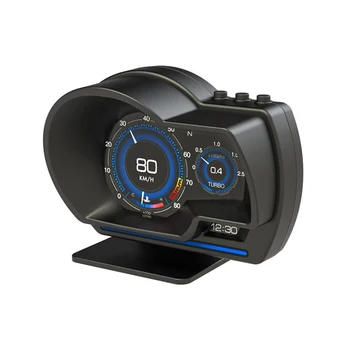 Head Up Display 12V Auto Displej OBD+GPS Auto HUD Digitálne počítadlo kilometrov Bezpečnostný Alarm
