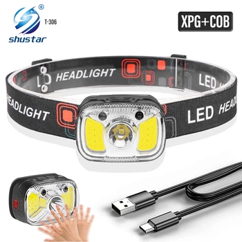 Mini LED Svetlomet Snímač Pohybu Svetlometu Kempovanie, Rybárske Svietidla Silný XPG+KLAS Vonkajšie Lampy USB Nabíjateľné Výstražné Svetlo