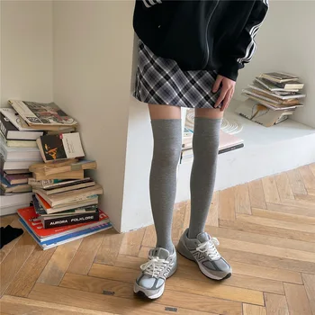 Japonský Pančuchy Žien Jesenné a Zimné Nové Over-the-koleno Mid-tube Stovepipe JK Teľa Ponožky