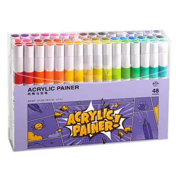 Akrylová Farba Značky Paint Perá Pre Textílie KUTILOV, Remeselníkov potreby pre maliarov S 60 Farby Nepremokavé Silné Pokrytie Rýchle Sušenie