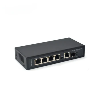 Fibra Optica Gigabit SFP Media Konvertor S 10/100Mbps 4 POE Port Ethernet Switch Externé Napájanie 65W