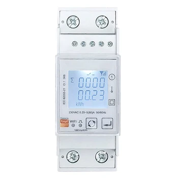 1 Ks Tuya Wifi Obojsmerný Elektromer jednofázový 80A Kwh Power Monitor Wattmeter Voltmeter Ampermeter 110 240VAC
