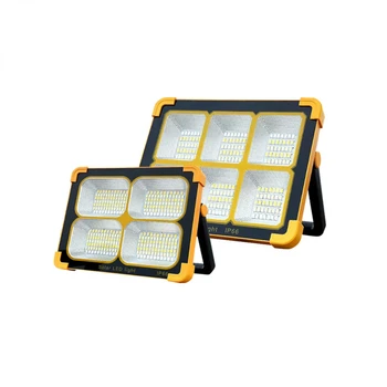 Solárne Flood Light LED Prenosné, Nepremokavé Nabíjateľná Núdzové Osvetlenie Power Bank Smart Batérie Displej Outdoor Camping Svetlo