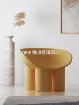 Čistá červená slon nohu stoličky nordic dizajnér single pohovka kreslo obývacia izba jednoduché kresle