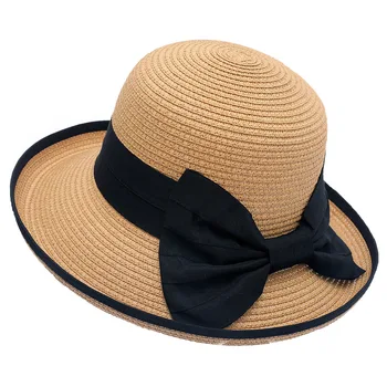 Ženy British slnko klobúk ženské módne, elegantné ženy čela hore opaľovací krém slamené klobúky na leto