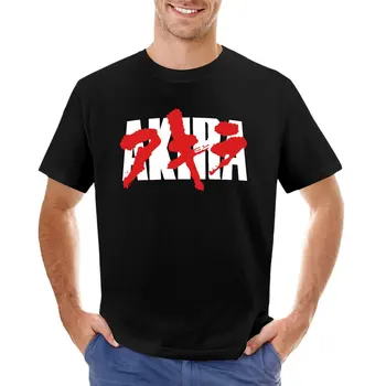 AKIRA T-Shirt Nadrozmerné t-shirt topy obyčajné čierne tričká mužov