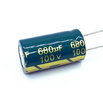 4pcs/veľa vysoká frekvencia nízka impedancia 100v 680UF hliníkové elektrolytický kondenzátor veľkosť 16*25 680UF 20%
