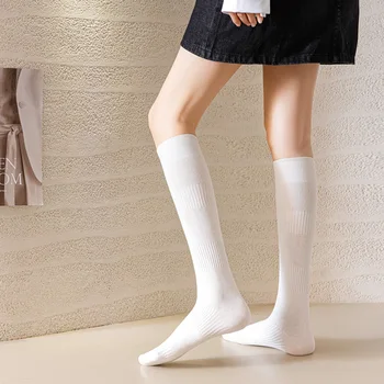 Dlhé Ponožky Ženy Pančuchy Organickej Bavlny Pevné, Teplé Kolená Vysoké Dámske Dievčatá Street Móda Mladých Bežné Podkolienky Harajuku