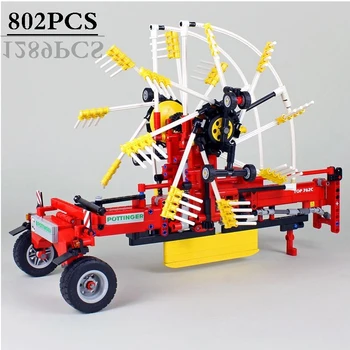 2021NEW zmenšený Model TOP 762C Windrower Traktor Stavebné Bloky, Diaľkové Ovládanie Montáž Toy Model Chlapec Narodeniny Vianočný Darček
