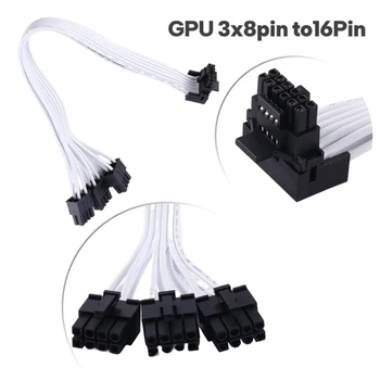 PCIe 5.0 12VHPWR Kábel pre Corsai 16AWG 600W 12VHPWR Kábel Tri 8 Pin PCIe na 16Pin 12+4 Pin Samec Samec pre RTX40 896C