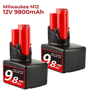 1-3Pack 9000mAh M12 pre Milwaukee 12V Li-ion Batéria 48-11-2401/48-11-2402/48-11-2410/48-11-2411/48-11-2420/48-11-2430 M12 Náradie