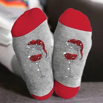 1 Pár Vianoce Príležitostné Ponožky Roztomilý Vzor Bežné Elastické Ponožky Taška Bavlna Predviesť Ponožky Tesné Oblečenie Mužov A Ženy, Pančuchový Tovar